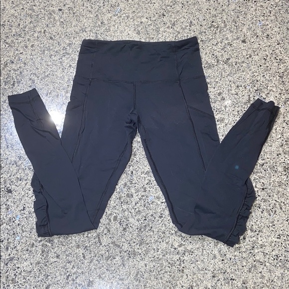 lululemon athletica Pants - *SOLD* Lululemon Black Speed Up Ruffled Leg Pant